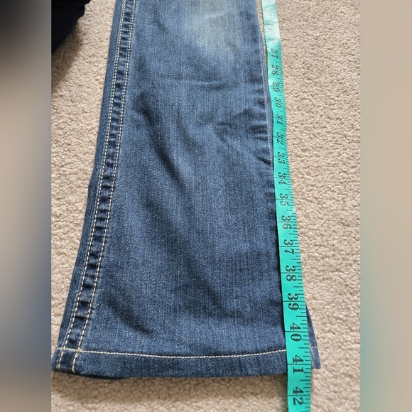 ARIAT "RUBY" Bootcut Flare Dark Wash Mid Rise Blue Jeans . 27L - Picture 14 of 16